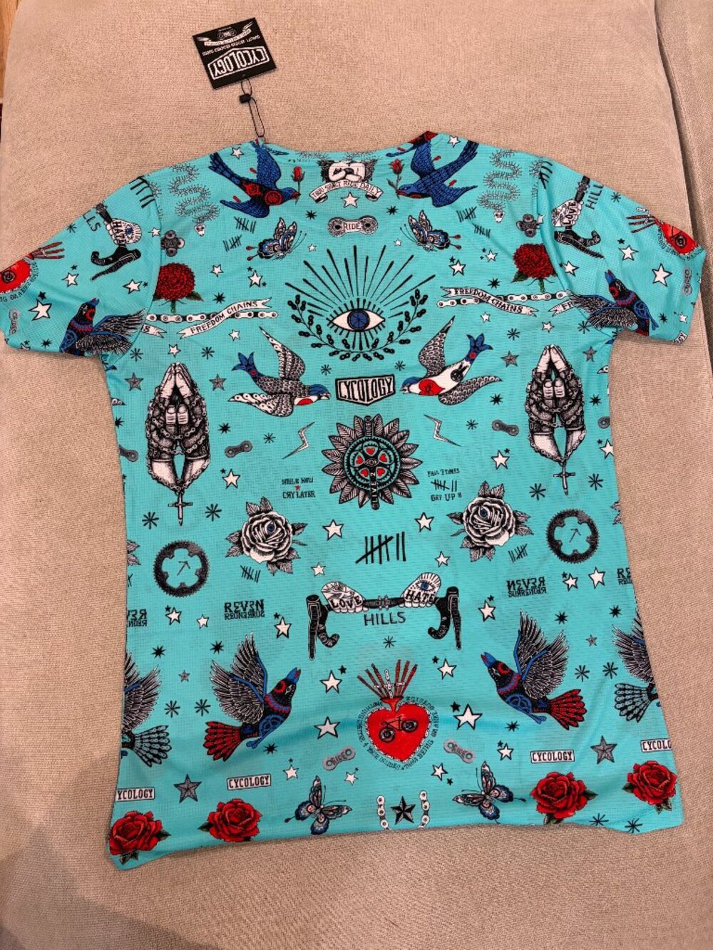 Cycology blue print womens biking shirt